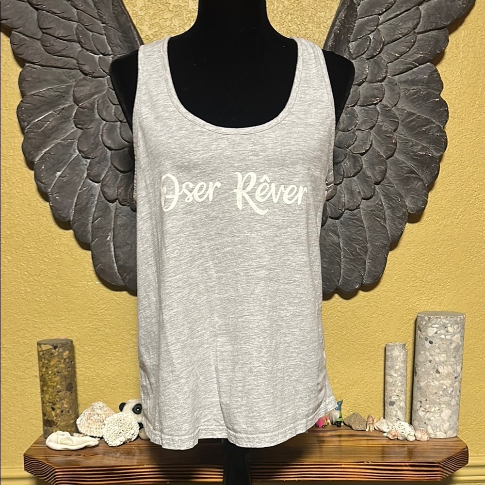 La Vie En Rose Gray Tank Top
